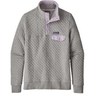 Patagonia Women’s Organic Cotton Quilt Snap-T Pullover Gray and Lavender